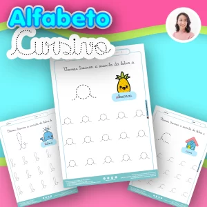 Atividades de Educação Infantil: Alfabeto Cursivo Minúsculo Descrição do Produto: Ajude as crianças a aprenderem o alfabeto cursivo minúsculo de maneira envolvente com nosso PDF de Atividades de Educação Infantil: Alfabeto Cursivo Minúsculo. Este material é ideal para educadores, pais e responsáveis que desejam ensinar o alfabeto cursivo de forma clara e eficiente, proporcionando prática e reforço do aprendizado. Características do PDF: Letra Minúscula Grande: Cada página apresenta uma letra minúscula cursiva em tamanho grande, com traçado indicado, para que a criança possa seguir o movimento correto. Fixação do Conteúdo: Além da letra grande, cada página contém cerca de 15 letras menores também tracejadas, permitindo que as crianças pratiquem várias vezes e reforcem o aprendizado. Ilustrações Coloridas: Cada página traz uma ilustração colorida e divertida relacionada à letra em destaque. A primeira letra do nome da ilustração está destacada, ajudando as crianças a associar a letra com palavras e imagens do seu cotidiano. Benefícios do Formato PDF: Acesso Imediato: Após a confirmação da compra, você receberá um e-mail com um link para baixar o arquivo PDF. Fácil de Imprimir: Imprima as atividades conforme necessário, para uso em casa ou em sala de aula. Versatilidade: O material pode ser utilizado em diferentes ambientes, oferecendo flexibilidade e acessibilidade no aprendizado. Letra do Alfabeto: A B C D E F G H I J K L M N O P Q R S T U V W X Y Z