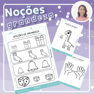 Atividades de Educação Infantil: Noções de Grandeza e Posição Descrição do Produto: Explore os conceitos fundamentais de grandeza e posição com nosso PDF de Atividades de Educação Infantil: Noções de Grandeza e Posição. Este material é ideal para pais, educadores e responsáveis que desejam introduzir e reforçar conceitos essenciais como posição, tamanho e comparações para crianças pequenas. Com ilustrações divertidas e atividades práticas, as crianças poderão aprender de forma lúdica e envolvente. Características do PDF: Noções de Posição: Atividades que ensinam sobre as posições como em pé, deitado, de frente, de costas, em cima, embaixo, dentro, fora, direita, esquerda. Comparações e Grandeza: Exercícios que exploram conceitos de cheio/vazio, grande/pequeno, maior/menor, igual/diferente, e grande/médio/pequeno. Ilustrações Educativas: Imagens coloridas e atraentes que ajudam as crianças a visualizarem e entenderem cada conceito de maneira clara.