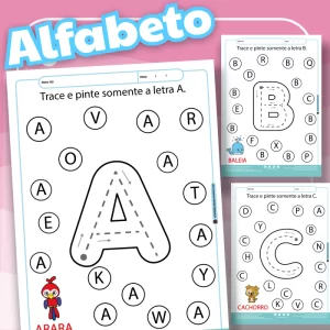 Alfabeto Animal – Letra Bastão: Tracejar e Identificar Este material educativo ajuda as crianças a aprenderem o alfabeto em Letra Bastão, associando cada letra a um animal. Com 26 páginas ilustradas, a atividade incentiva o reconhecimento das letras, a prática da escrita e a associação com palavras. O que o material contém: Letra Bastão para Tracejar: Cada página apresenta uma letra grande com direcionamento para auxiliar na escrita. Atividade de Identificação: A criança deve encontrar e destacar a letra correta entre outras. Associação com Animais: Ilustrações coloridas de animais ajudam na memorização e tornam a atividade mais divertida. Animais incluídos: Arara, Baleia, Cachorro, Dinossauro, Elefante, Foca, Girafa, Hipopótamo, Iguana, Jacaré, Kiwi, Lêmure, Macaco, Narceja, Ornitorrinco, Porco, Quati, Raposa, Sapo, Tubarão, Urso, Vaca, Wombat, Xexéu, Yak e Zebra. Benefícios do material: ✔ Estimula o aprendizado do alfabeto de forma interativa ✔ Desenvolve a coordenação motora com atividades de tracejado ✔ Torna o ensino mais envolvente com ilustrações temáticas ✔ Permite reforço contínuo, pois pode ser impresso quantas vezes necessário Informações importantes: Produto digital em PDF (nenhum material físico será enviado). Uso pessoal e educativo (proibida a revenda ou distribuição). Disponível para download imediato após a compra. Uma forma divertida e eficaz de incentivar o aprendizado do alfabeto!