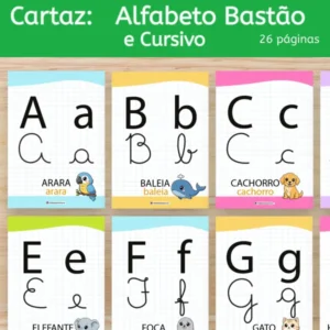 Cartaz alfabeto completo com quatro formas de escrita para imprimir Alfabeto bastão e cursivo maiúsculo e minúsculo em PDF Poster educativo do alfabeto de A a Z colorido Cartaz do alfabeto com letras maiúsculas e minúsculas Alfabeto com letra bastão e letra cursiva para educação infantil Cartazes do alfabeto para decorar sala de aula infantil Alfabeto ilustrado colorido para cantinho de aprendizagem Cartaz alfabeto para imprimir e usar na educação infantil Alfabeto completo com ilustrações e nomes das figuras Painel de alfabeto com quatro tipos de letras Cartaz de alfabetização com letras bastão e cursivas Material pedagógico de alfabeto em PDF para professoras Alfabeto ilustrado para crianças em fase de alfabetização Cartaz de letras maiúsculas e minúsculas para imprimir Alfabeto visual para ambiente pedagógico em casa Poster alfabeto colorido para maternal e pré-escola Cartaz para reconhecer diferentes formas das letras Alfabeto com palavras em maiúscula e minúscula para crianças Cartazes educativos de letras para mural escolar Alfabeto bastão e cursivo com variações das letras F e Q minúsculas